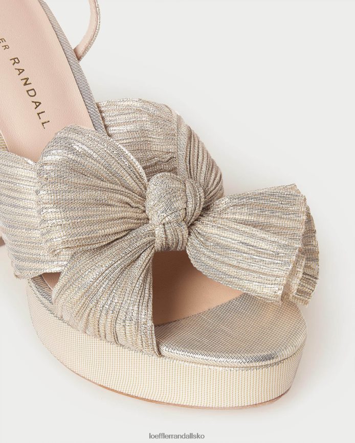 Kvinder Loeffler Randall natalia platform sløjfehæl platin sko P64XZ416