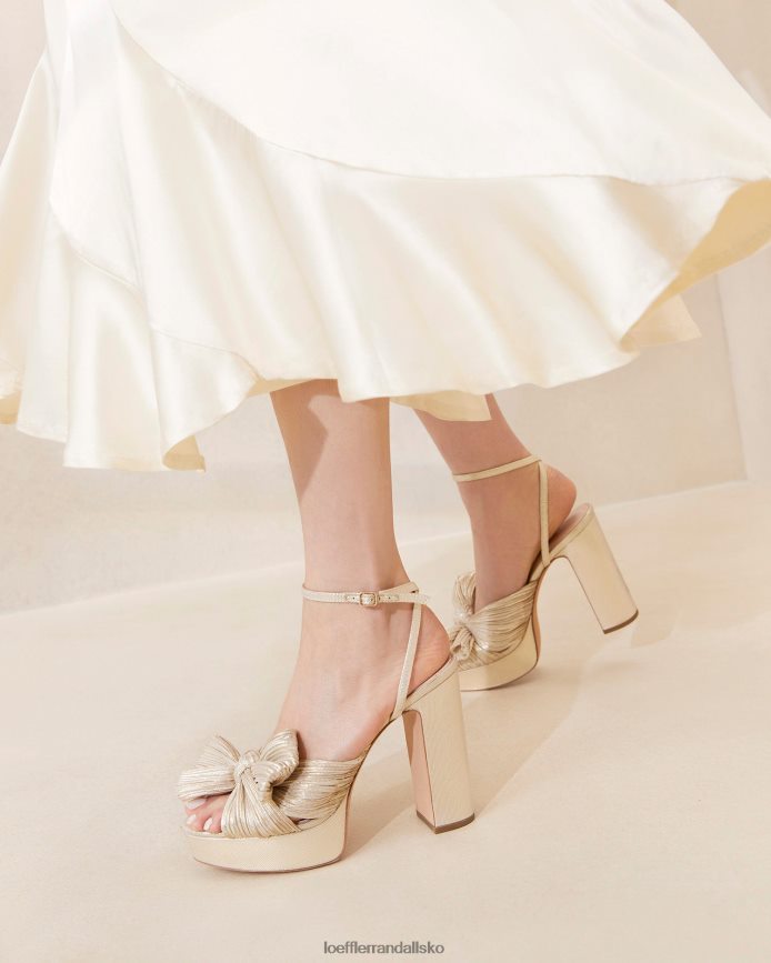 Kvinder Loeffler Randall natalia platform sløjfehæl platin sko P64XZ416