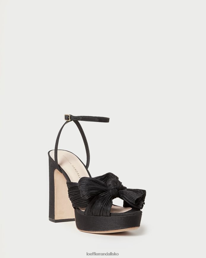 Kvinder Loeffler Randall natalia platform sløjfehæl sort sko P64XZ423