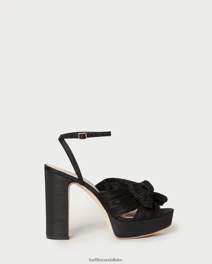 Kvinder Loeffler Randall natalia platform sløjfehæl sort sko P64XZ423