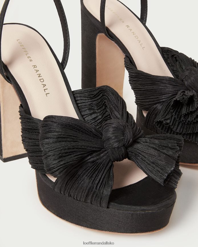 Kvinder Loeffler Randall natalia platform sløjfehæl sort sko P64XZ423