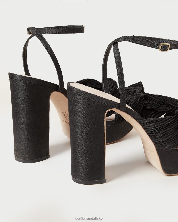 Kvinder Loeffler Randall natalia platform sløjfehæl sort sko P64XZ423