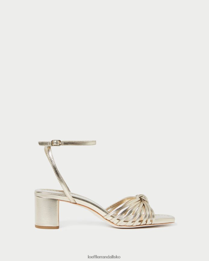 Kvinder Loeffler Randall olivia knude midt på hælen champagne sko P64XZ451