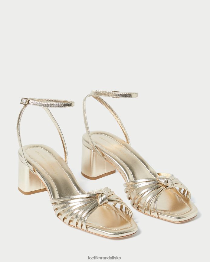 Kvinder Loeffler Randall olivia knude midt på hælen champagne sko P64XZ451