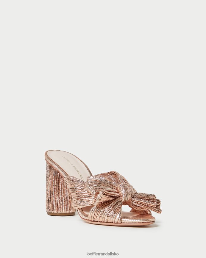 Kvinder Loeffler Randall penny plisseret sløjfehæl klit sko P64XZ476