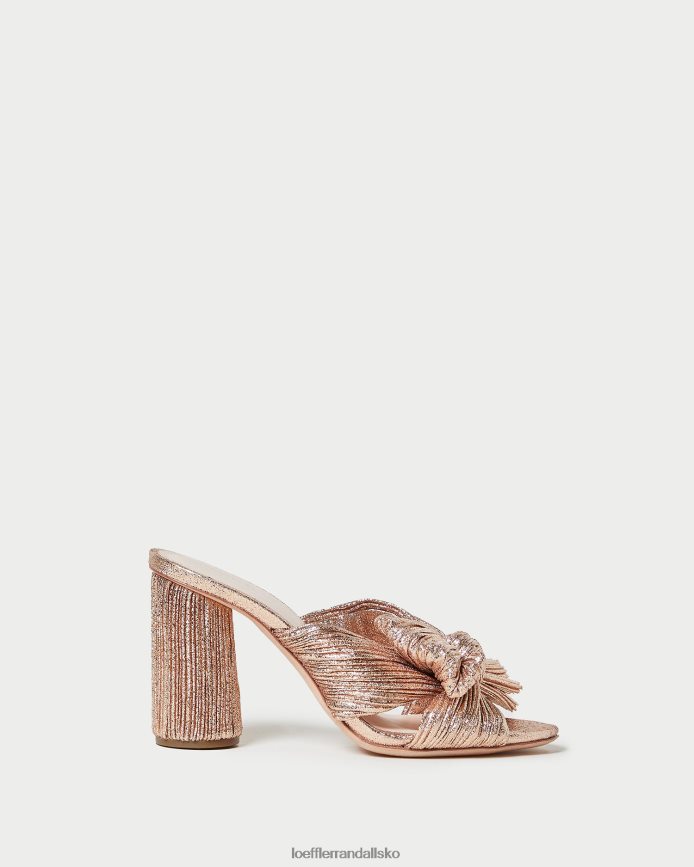 Kvinder Loeffler Randall penny plisseret sløjfehæl klit sko P64XZ476