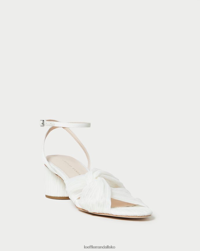 Kvinder Loeffler Randall raegan plisseret twist hæl perle sko P64XZ433