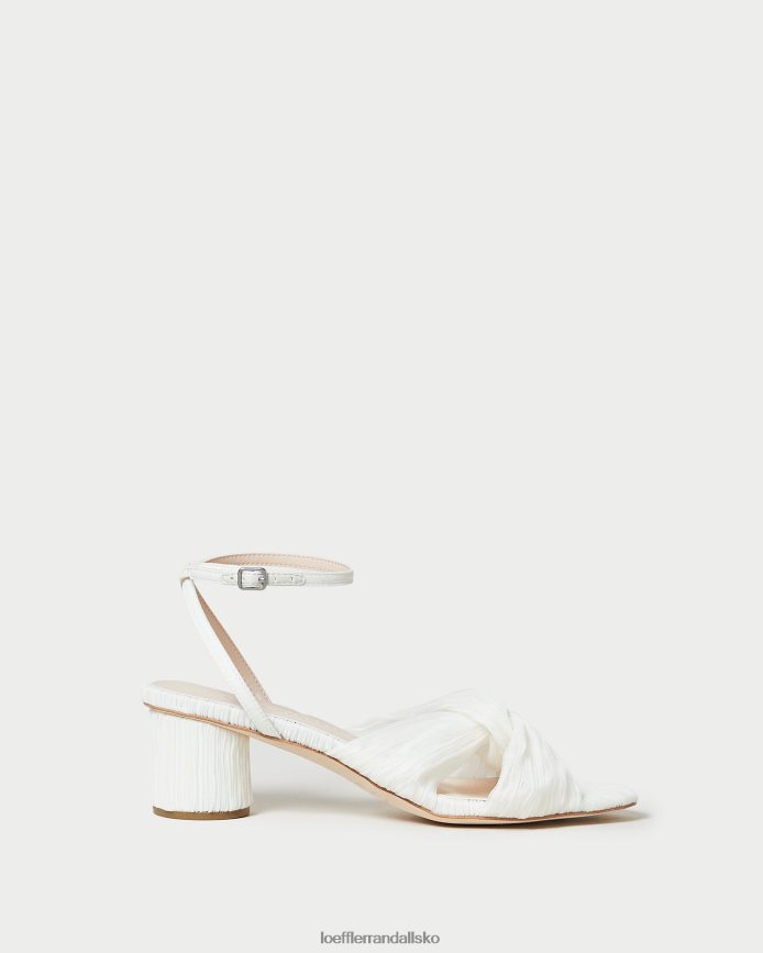 Kvinder Loeffler Randall raegan plisseret twist hæl perle sko P64XZ433