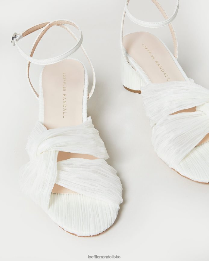 Kvinder Loeffler Randall raegan plisseret twist hæl perle sko P64XZ433