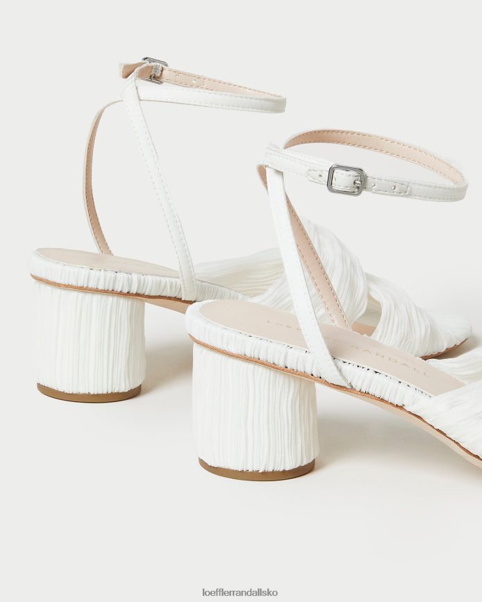 Kvinder Loeffler Randall raegan plisseret twist hæl perle sko P64XZ433