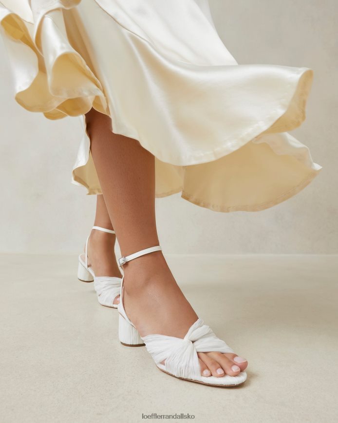 Kvinder Loeffler Randall raegan plisseret twist hæl perle sko P64XZ433