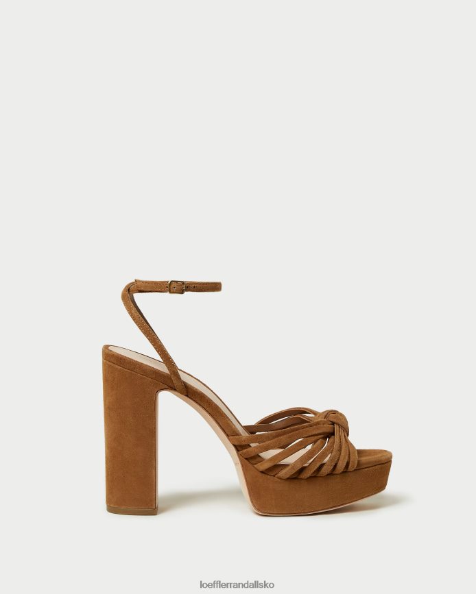 Kvinder Loeffler Randall rivka knude platform sandal kakao sko P64XZ481