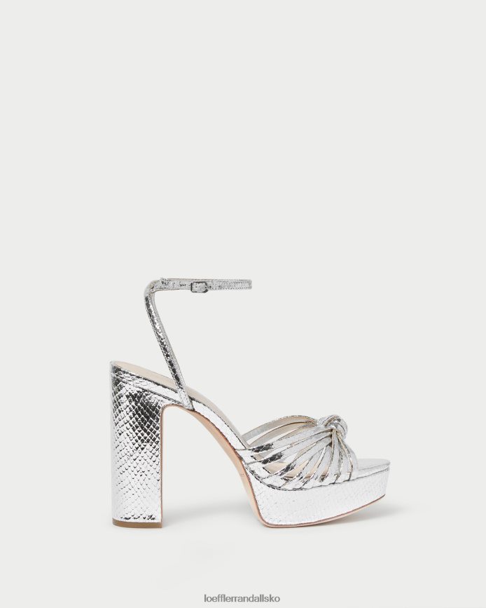 Kvinder Loeffler Randall rivka knude platform sandal sølv sko P64XZ475