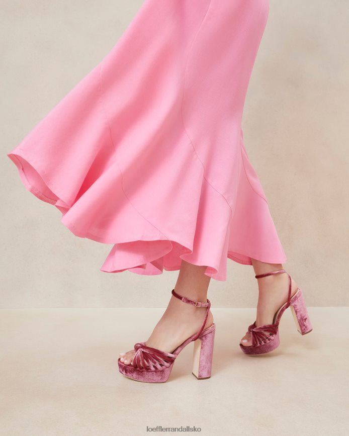 Kvinder Loeffler Randall rivka knude platform sandal te rose sko P64XZ448