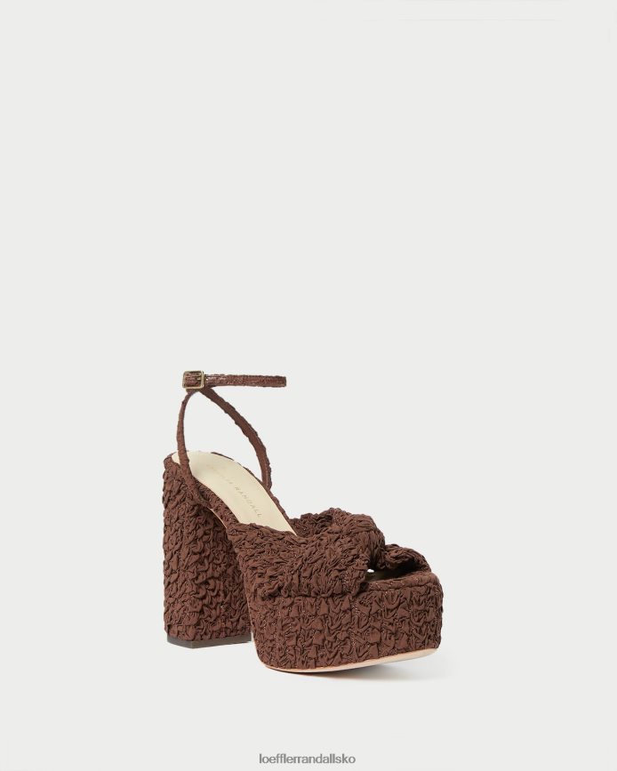 Kvinder Loeffler Randall roz knude platform kakao sko P64XZ492