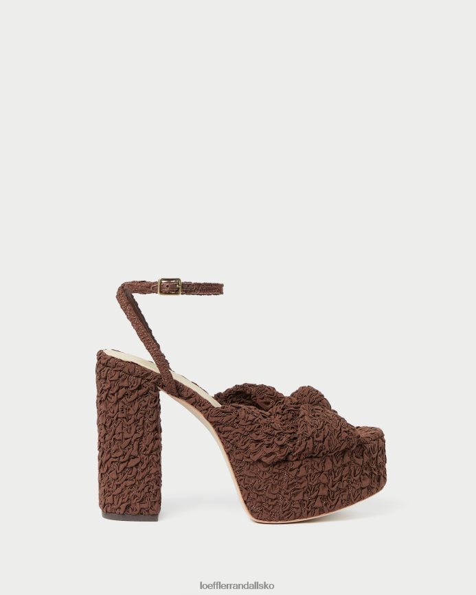 Kvinder Loeffler Randall roz knude platform kakao sko P64XZ492