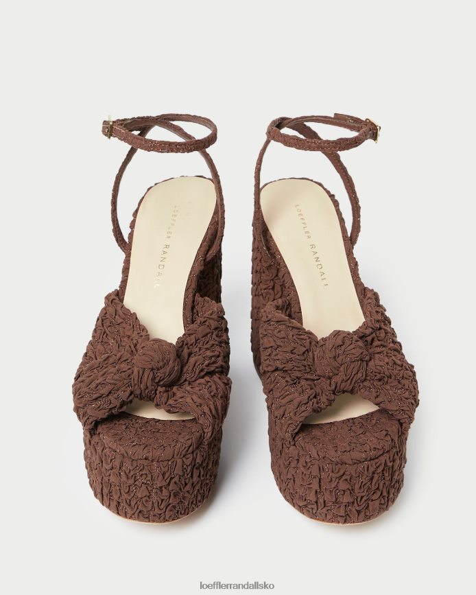 Kvinder Loeffler Randall roz knude platform kakao sko P64XZ492