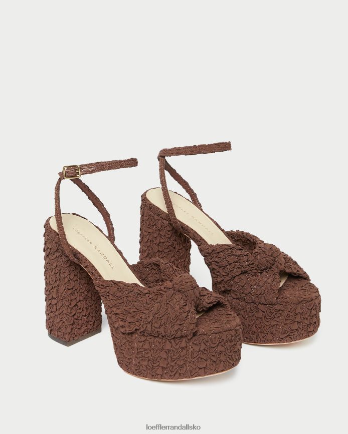 Kvinder Loeffler Randall roz knude platform kakao sko P64XZ492