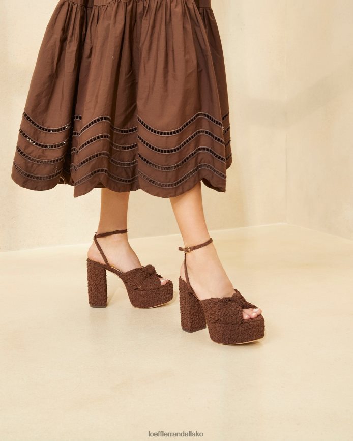 Kvinder Loeffler Randall roz knude platform kakao sko P64XZ492