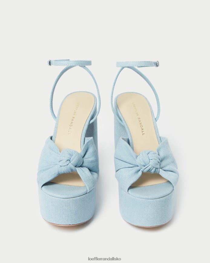 Kvinder Loeffler Randall roz knude platform let denim sko P64XZ484