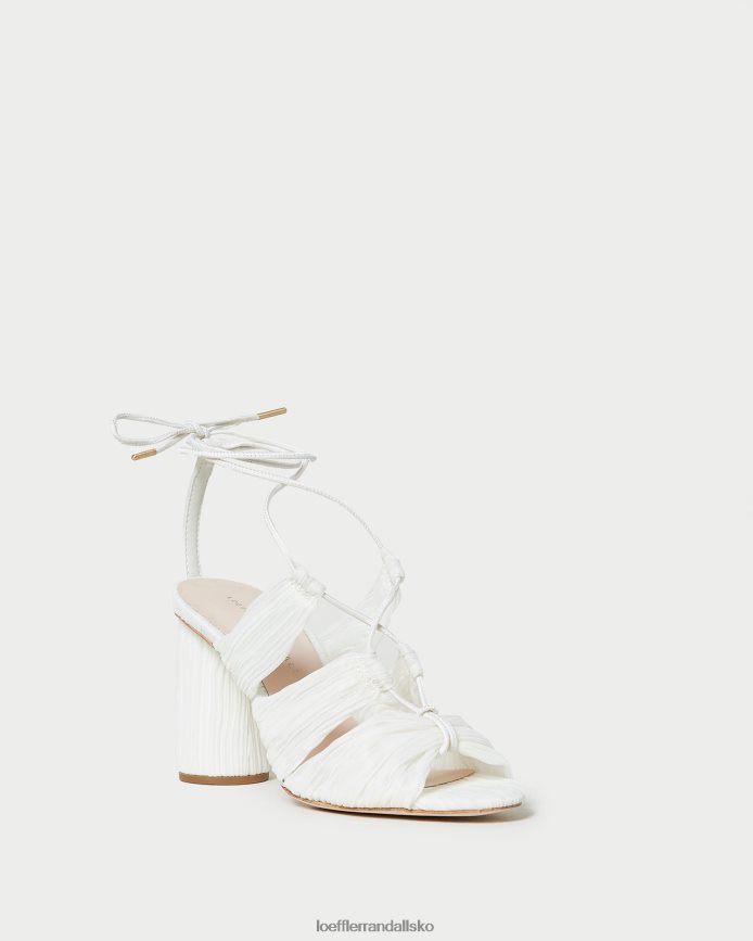 Kvinder Loeffler Randall teresa plisseret sandal med snøre perle sko P64XZ483