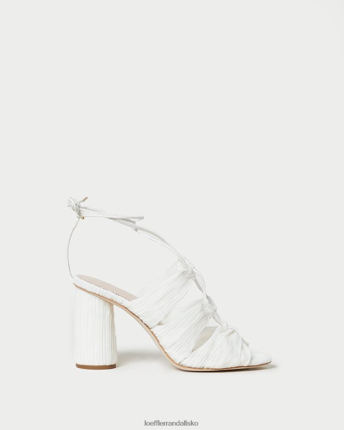 Kvinder Loeffler Randall teresa plisseret sandal med snøre perle sko P64XZ483