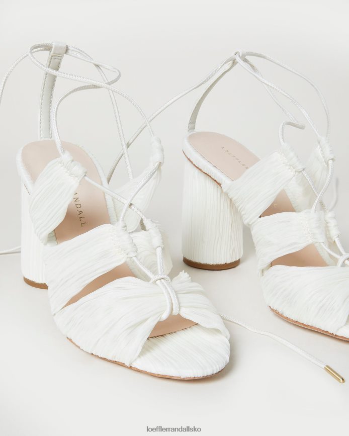 Kvinder Loeffler Randall teresa plisseret sandal med snøre perle sko P64XZ483