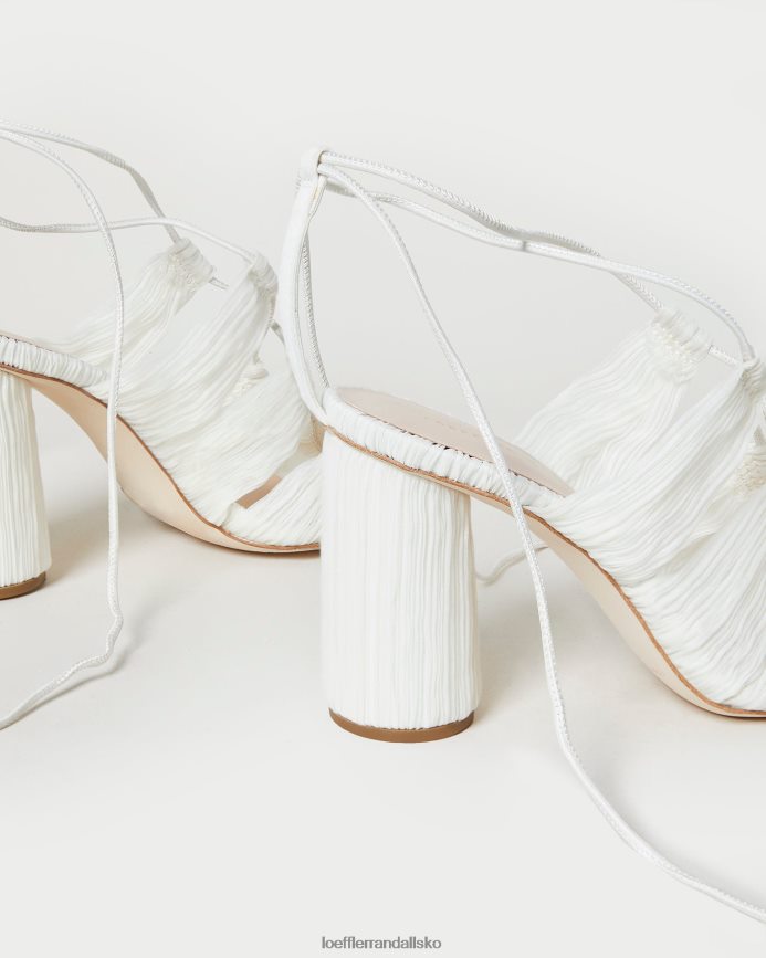 Kvinder Loeffler Randall teresa plisseret sandal med snøre perle sko P64XZ483
