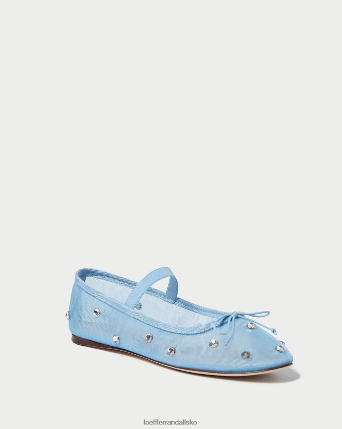 Kvinder Loeffler Randall leonie ballet flad blå/klar sko P64XZ4305