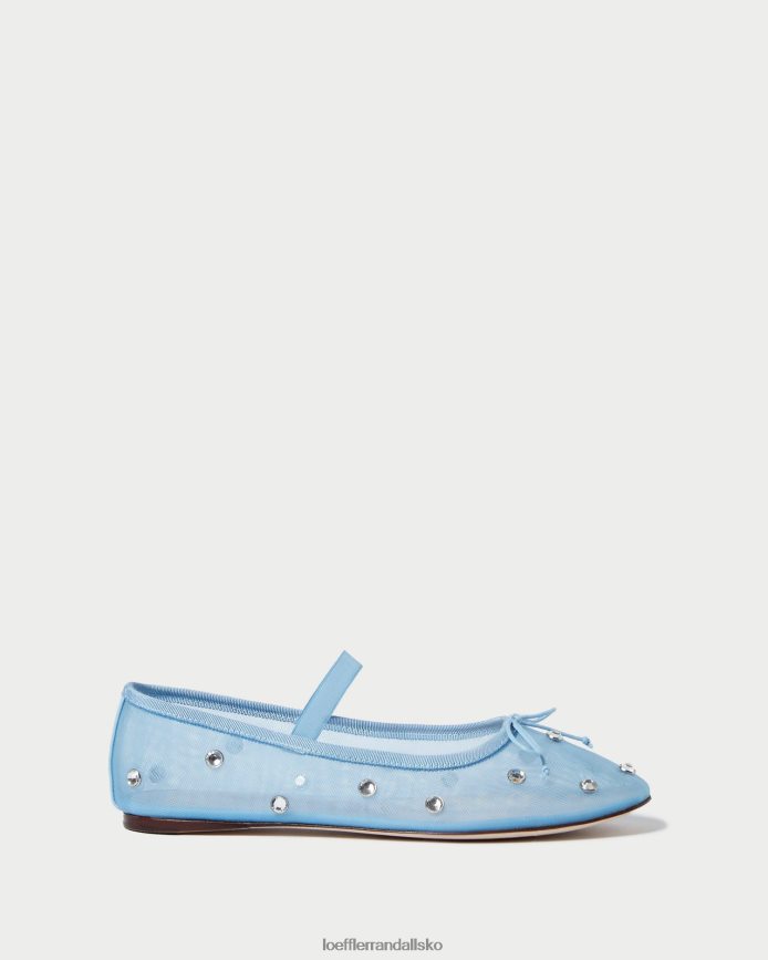 Kvinder Loeffler Randall leonie ballet flad blå/klar sko P64XZ4305