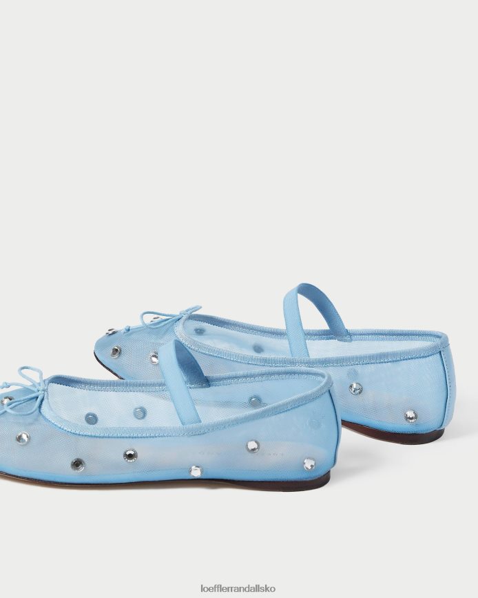 Kvinder Loeffler Randall leonie ballet flad blå/klar sko P64XZ4305