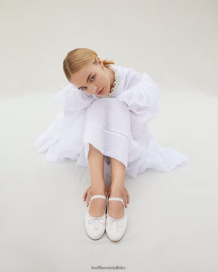 Kvinder Loeffler Randall leonie ballet flad fløde sko P64XZ4300