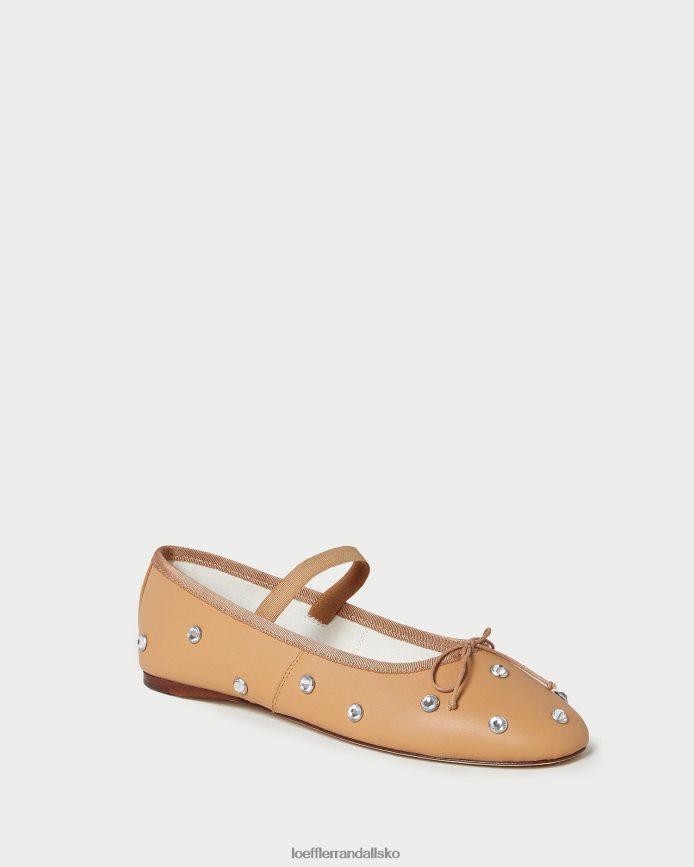 Kvinder Loeffler Randall leonie ballet flad karamel/krystal sko P64XZ4303