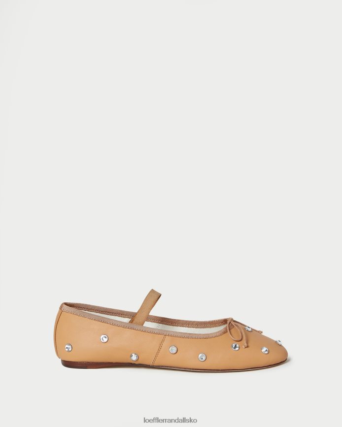 Kvinder Loeffler Randall leonie ballet flad karamel/krystal sko P64XZ4303