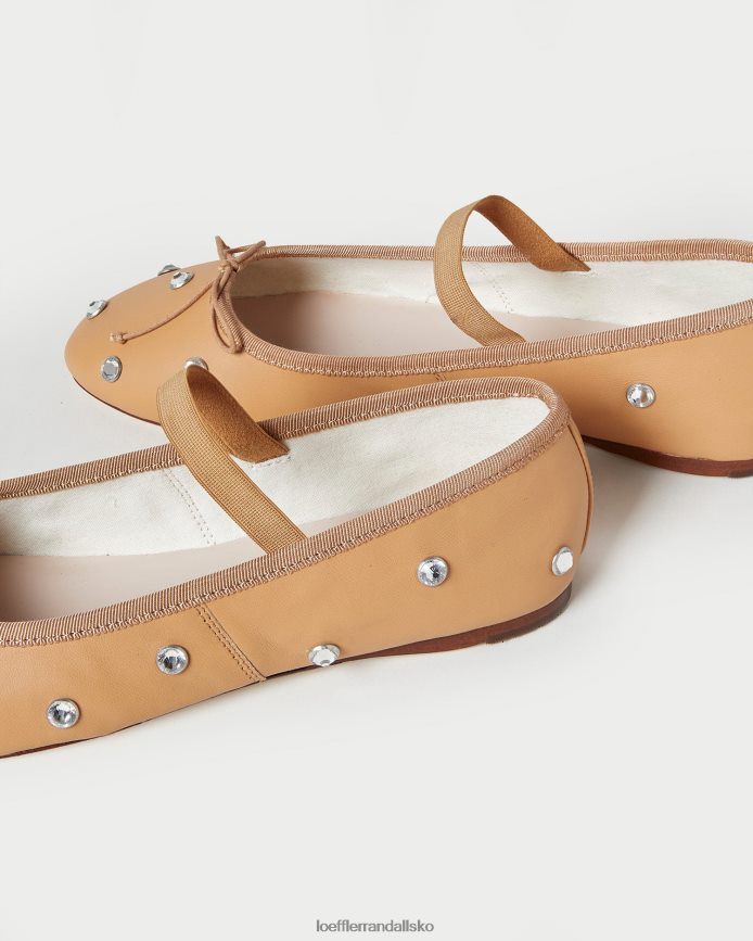 Kvinder Loeffler Randall leonie ballet flad karamel/krystal sko P64XZ4303
