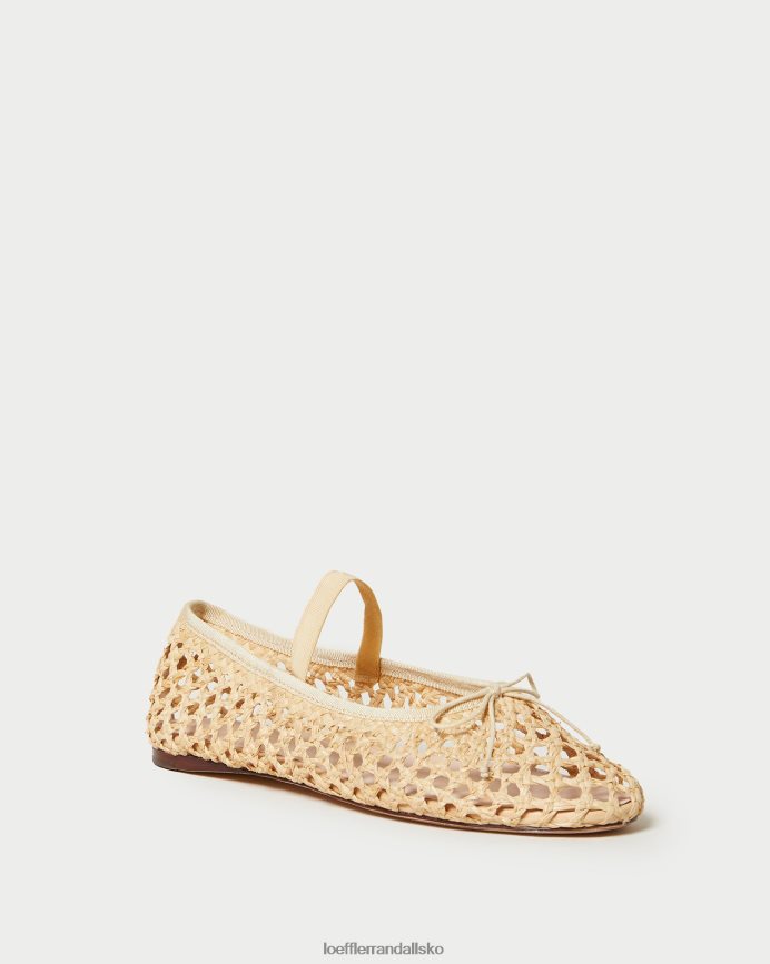 Kvinder Loeffler Randall leonie ballet flad naturlig hækling sko P64XZ4308