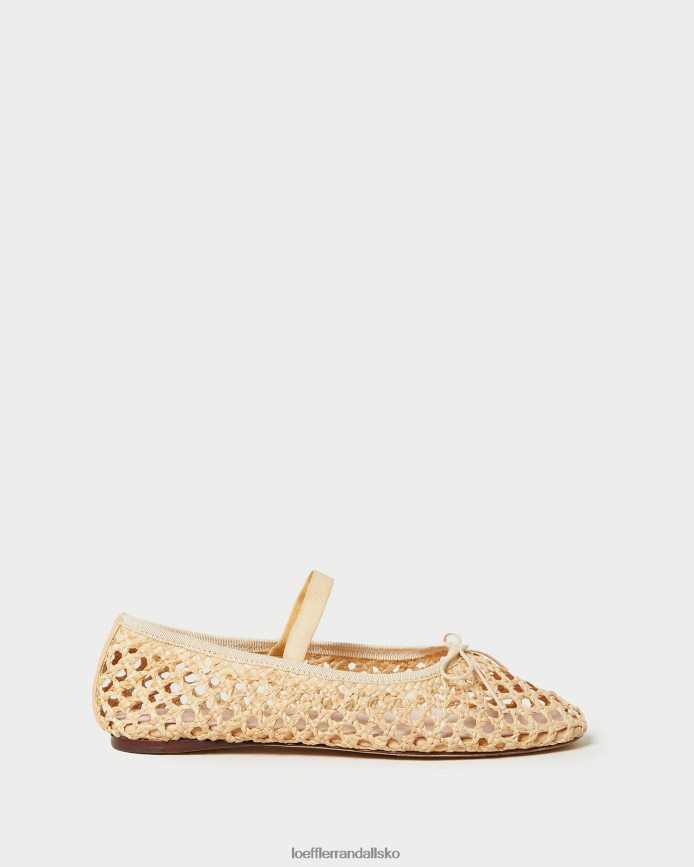 Kvinder Loeffler Randall leonie ballet flad naturlig hækling sko P64XZ4308