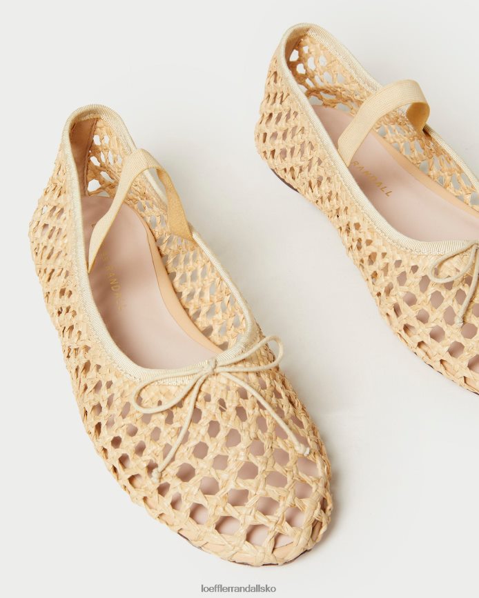 Kvinder Loeffler Randall leonie ballet flad naturlig hækling sko P64XZ4308