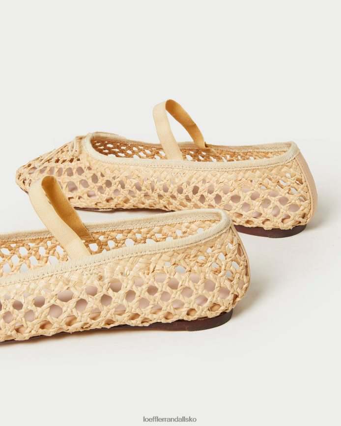 Kvinder Loeffler Randall leonie ballet flad naturlig hækling sko P64XZ4308