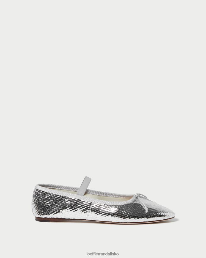 Kvinder Loeffler Randall leonie ballet flad sølv sko P64XZ4309