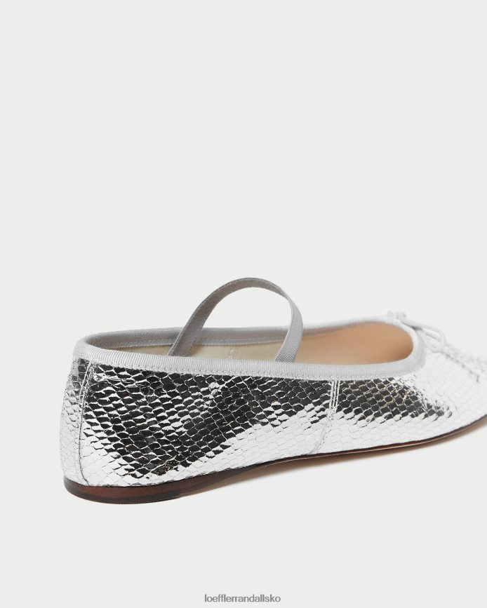 Kvinder Loeffler Randall leonie ballet flad sølv sko P64XZ4309