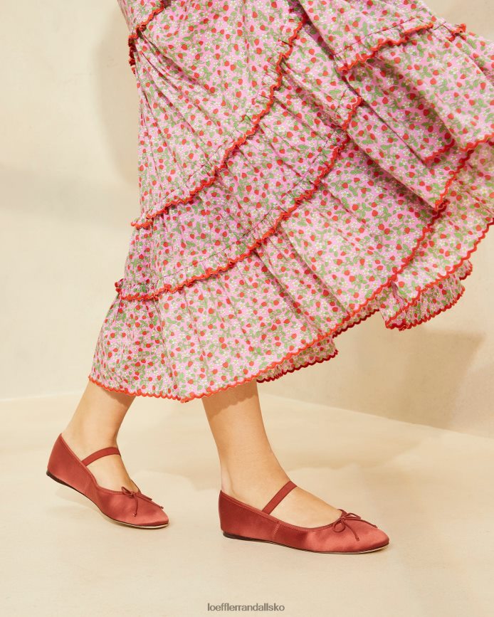 Kvinder Loeffler Randall leonie ballet flad terracotta sko P64XZ4310
