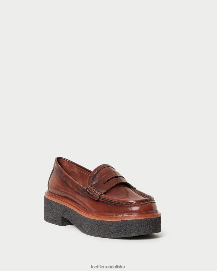 Kvinder Loeffler Randall rikki platform loafer Brun sko P64XZ4312