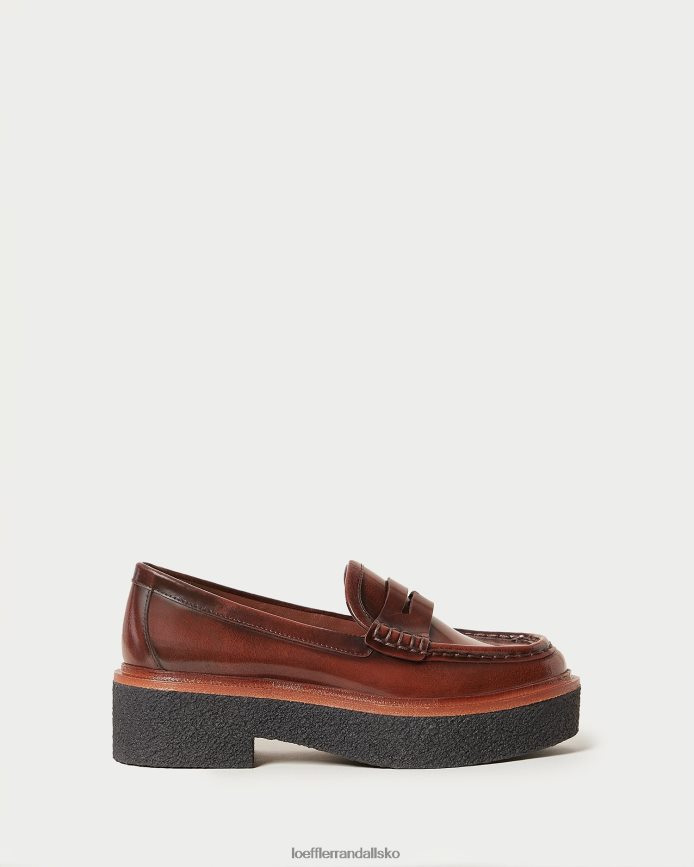 Kvinder Loeffler Randall rikki platform loafer Brun sko P64XZ4312