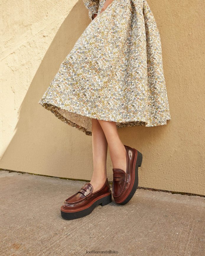 Kvinder Loeffler Randall rikki platform loafer Brun sko P64XZ4312