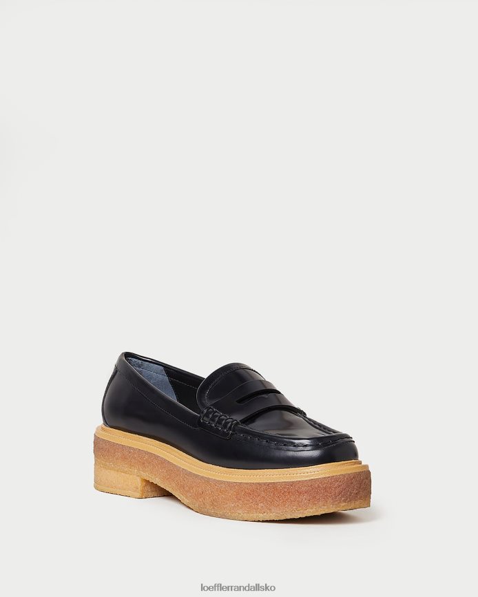 Kvinder Loeffler Randall rikki platform loafer sort sko P64XZ4311