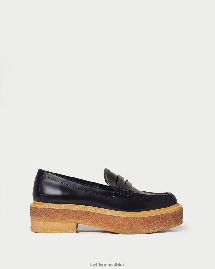 Kvinder Loeffler Randall rikki platform loafer sort sko P64XZ4311