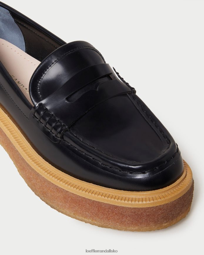 Kvinder Loeffler Randall rikki platform loafer sort sko P64XZ4311