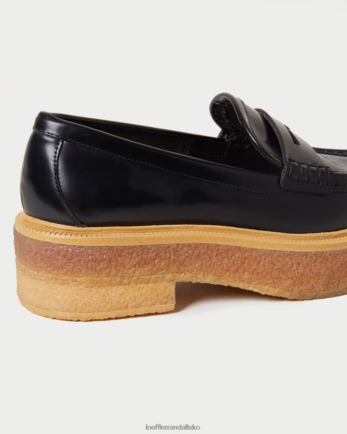 Kvinder Loeffler Randall rikki platform loafer sort sko P64XZ4311