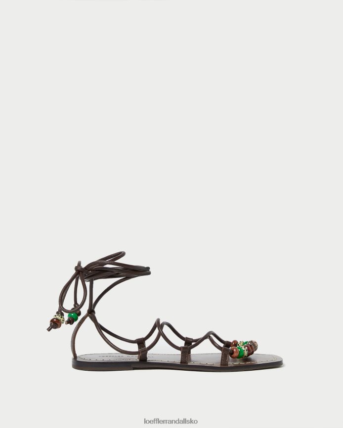 Kvinder Loeffler Randall Colleen knude sandal med snøre chokolade sko P64XZ4134